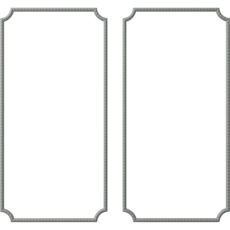 Ekena Millwork 31-in. W x 62-in. H Bulwark Rope Panel Moulding Kit Double Panel PMLKBU31X62B